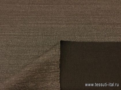 Джерси вискоза (о) коричневое меланж - итальянские ткани Тессутидея арт. 14-1514