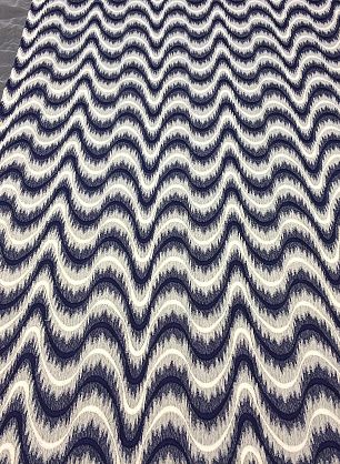 Вышивка на органзе (н) сине-белый орнамент - в интернет-магазине тканей Тессутидея арт. 03-4772