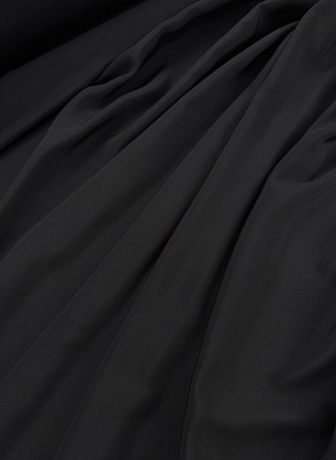 Шелк кади (о) черный - в интернет-магазине тканей Тессутидея арт. 10-5144