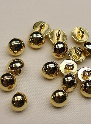 Пуговица на ножке металл золото d-10мм  - в интернет-магазине тканей Тессутидея арт. F-6873