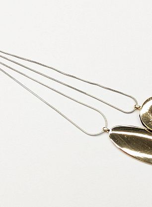 Подвеска металл золото на цепочке  - итальянские ткани Тессутидея F-6160