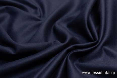 Пальтовая двухслойная (о) темно-синяя - итальянские ткани Тессутидея арт. 09-1742