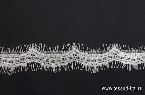 Кружево Solstiss (о) белое ш-3см - итальянские ткани Тессутидея арт. 03-7089