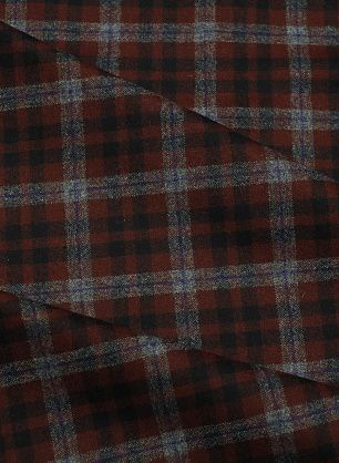 Костюмная (н) серо-бордовая клетка - в интернет-магазине тканей Тессутидея арт. 05-4732