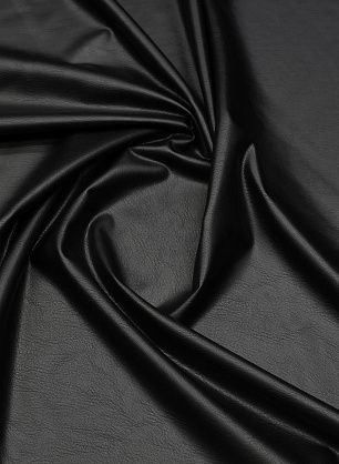 Искусственная кожа на флисовой основе (о) черная - в интернет-магазине тканей Тессутидея арт. 03-7078
