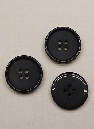 Пуговица пластик 4 прокола d-25мм темно-серая - в интернет-магазине тканей Тессутидея арт. F-6826
