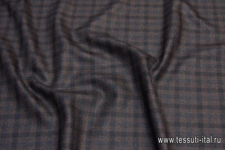 Костюмная (н) коричнево-черная клетка - итальянские ткани Тессутидея арт. 05-3812