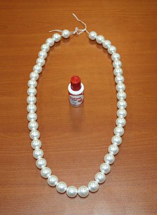 Нить жемчуга-d 18mm (80 см) - итальянские ткани Тессутидея F-1870