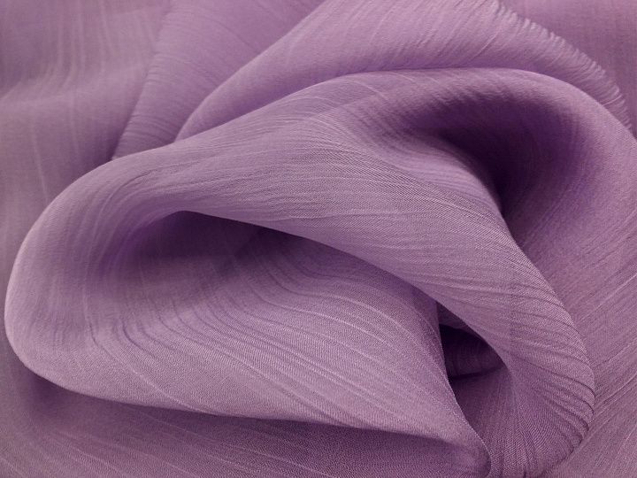 Шифон крэш (о) сиреневый - итальянские ткани Тессутидея арт. 02-7697