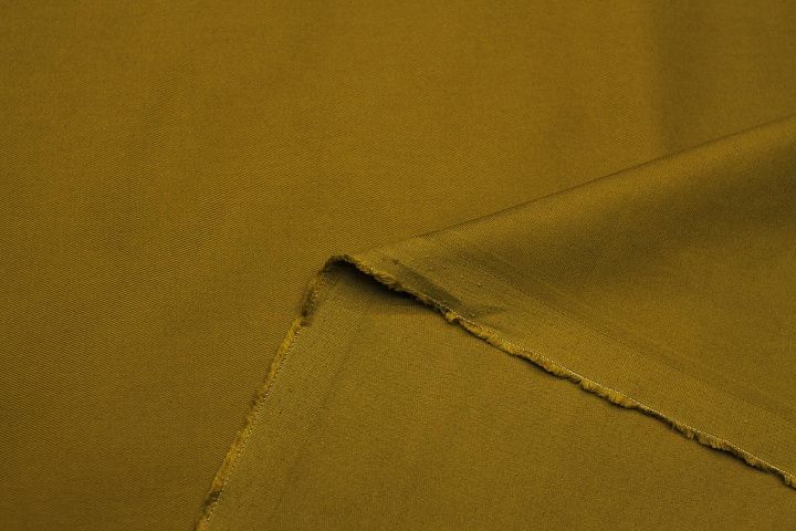 Хлопок диагональ стрейч костюмный (о) горчичный - итальянские ткани Тессутидея арт. 01-7646