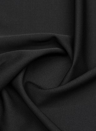 Костюмная шерсть (о) черная - в интернет-магазине тканей Тессутидея арт. 05-4774