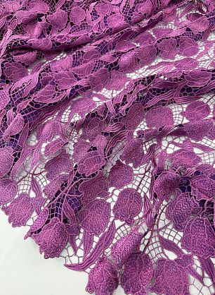 Кружевное полотно макраме с люрексом (о) сиреневое - в интернет-магазине тканей Тессутидея арт. 03-7494