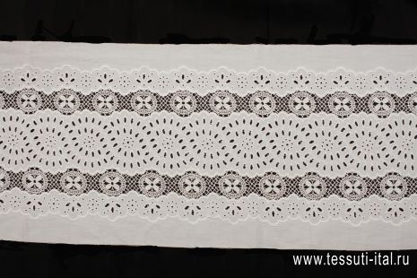 Шитье ш-19,5см белое - итальянские ткани Тессутидея арт. F-6326