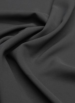 Плательная кади шелк с вискозой (о) темно-серая - в интернет-магазине тканей Тессутидея арт. 10-3384