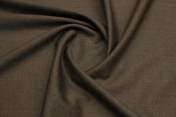 Костюмная шерсть (о) коричневая меланж - итальянские ткани Тессутидея арт. 05-4901