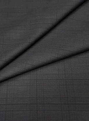 Костюмная дабл (н) черно-коричневая полоска/клетка - в интернет-магазине тканей Тессутидея арт. 05-2961