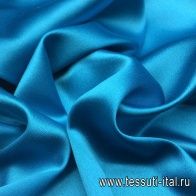 Шелк кади стрейч (о) ярко-голубой - итальянские ткани Тессутидея арт. 02-7783
