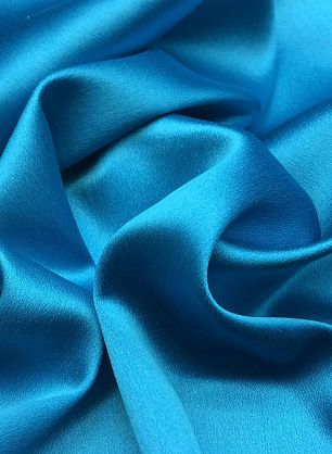Шелк кади стрейч (о) ярко-голубой - в интернет-магазине тканей Тессутидея арт. 02-7783