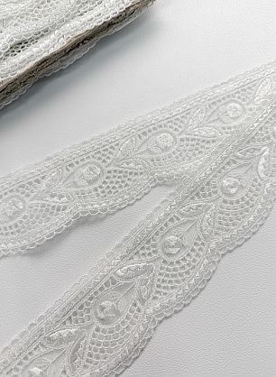 Кружево макраме (о) белое - в интернет-магазине тканей Тессутидея арт. 03-5280