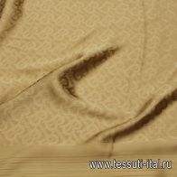 Шелк дама купон (1,55м) (о) логотип на бежевом - итальянские ткани Тессутидея арт. 10-4672