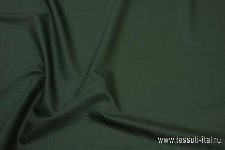 Плательная шерсть супер (о) Leitmotiv темно-зеленая - итальянские ткани Тессутидея арт. 17-0680