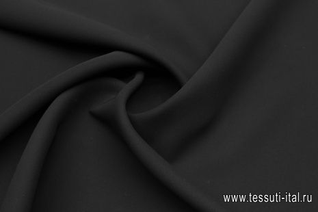 Шелк кади дабл (о) светло-бежевый/черный - итальянские ткани Тессутидея арт. 10-3558