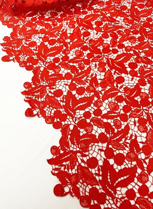 Кружевное полотно макраме (о) оранжевое - в интернет-магазине тканей Тессутидея арт. 03-7492