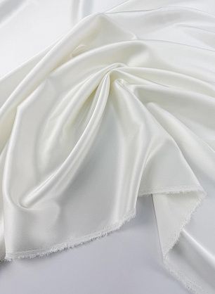 Шелк атлас стрейч (о) белый - в интернет-магазине тканей Тессутидея арт. 10-4167