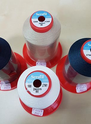 Нитки SERAFIL № 60-80 (о) намотка 1800-2400 м в ассортименте - в интернет-магазине тканей Тессутидея арт. F-5427