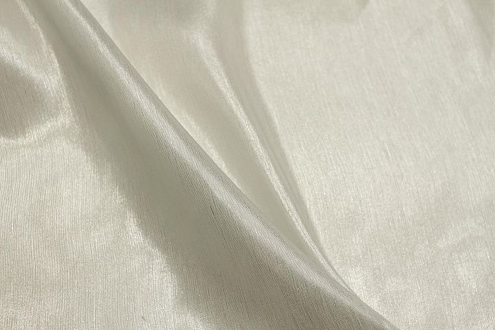 Лен+шелк с напылением (о) бело-серебряный - итальянские ткани Тессутидея арт. 16-1080