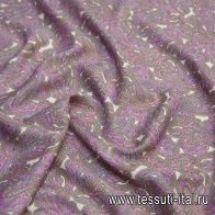 Плательная (н) серо-бежево-розовые пейсли на молочном - итальянские ткани Тессутидея арт. 17-0973