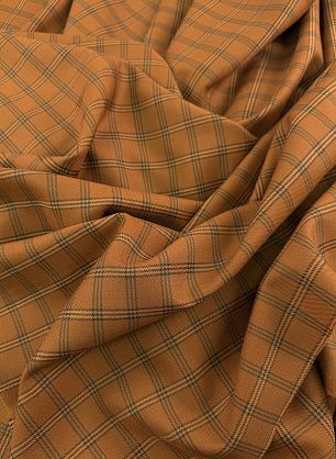 Костюмная шерсть (н) терракотово-зеленая клетка - в интернет-магазине тканей Тессутидея арт. 05-5176