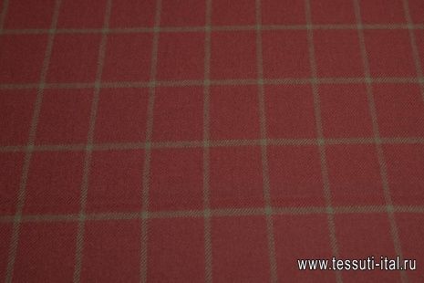 Костюмная (н) терракотово-зеленая клетка - итальянские ткани Тессутидея арт. 05-3658
