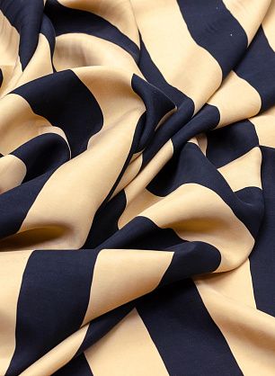 Плательная (н) черно-бежевая полоска в стиле Jeremy Scott - в интернет-магазине тканей Тессутидея арт. 04-1159