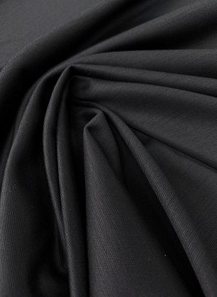 Трикотаж шерсть (о) черный - в интернет-магазине тканей Тессутидея арт. 15-1181