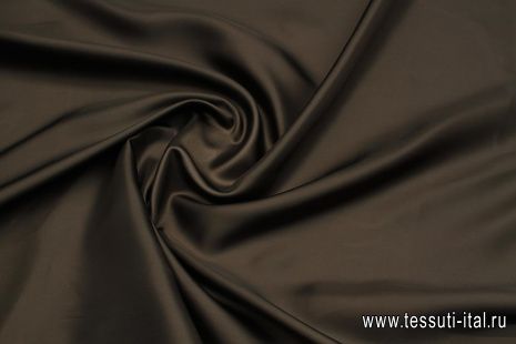 Подкладочная вискоза (о) темно-коричневая - итальянские ткани Тессутидея арт. 08-1468
