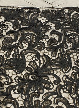 Плательная сетка с вышивкой (о) черная - в интернет-магазине тканей Тессутидея арт. 03-7437