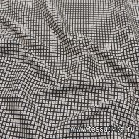 Хлопок стрейч костюмный (н) черно-молочная стилизованная клетка - итальянские ткани Тессутидея арт. 01-6930