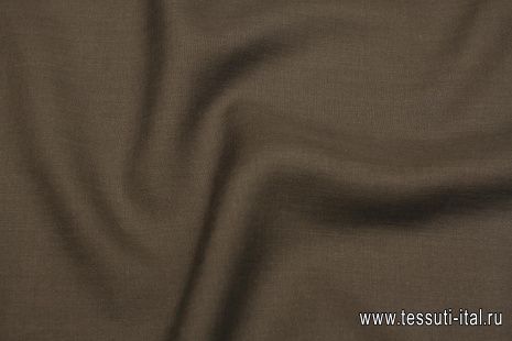 Лен (о) темно-коричневый - итальянские ткани Тессутидея арт. 16-0851