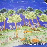 Шифон купон (1,4м) (н) лесная поляна - итальянские ткани Тессутидея арт. 02-6547
