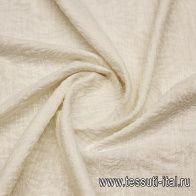 Жаккард стрейч (о) белый - итальянские ткани Тессутидея арт. 01-7503