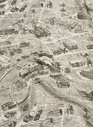 Маркизет (н) черно-белый городской пейзаж - в интернет-магазине тканей Тессутидея арт. 10-4649