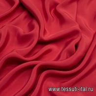 Шелк кади (о) красно-коралловый - итальянские ткани Тессутидея арт. 10-0679