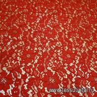 Кружевное кордовое полотно (о) красное - итальянские ткани Тессутидея арт. 03-5576