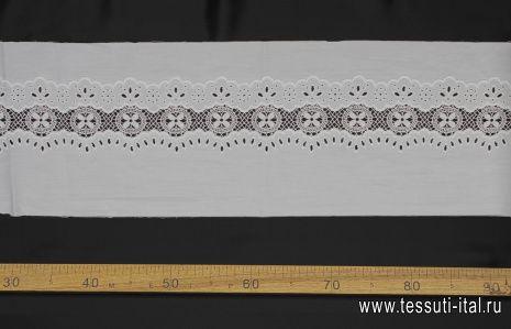 Шитье ш-10см белое - итальянские ткани Тессутидея арт. F-6350