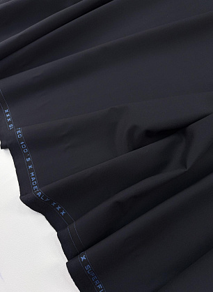 Костюмная шерсть (о) сине-черная - в интернет-магазине тканей Тессутидея арт. 05-5292