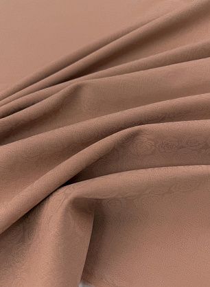 Плательная шерсть стрейч (о) персиковая с жаккардовым рисунком - в интернет-магазине тканей Тессутидея арт. 17-1065