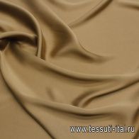 Шелк атлас (о) светло-коричневый 16 мом - итальянские ткани Тессутидея арт. 10-3504
