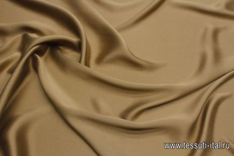 Шелк атлас (о) светло-коричневый 16 мом - итальянские ткани Тессутидея арт. 10-3504