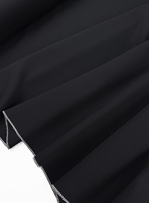 Костюмная дабл шерсть с шелком (о) черная - в интернет-магазине тканей Тессутидея арт. 05-5369